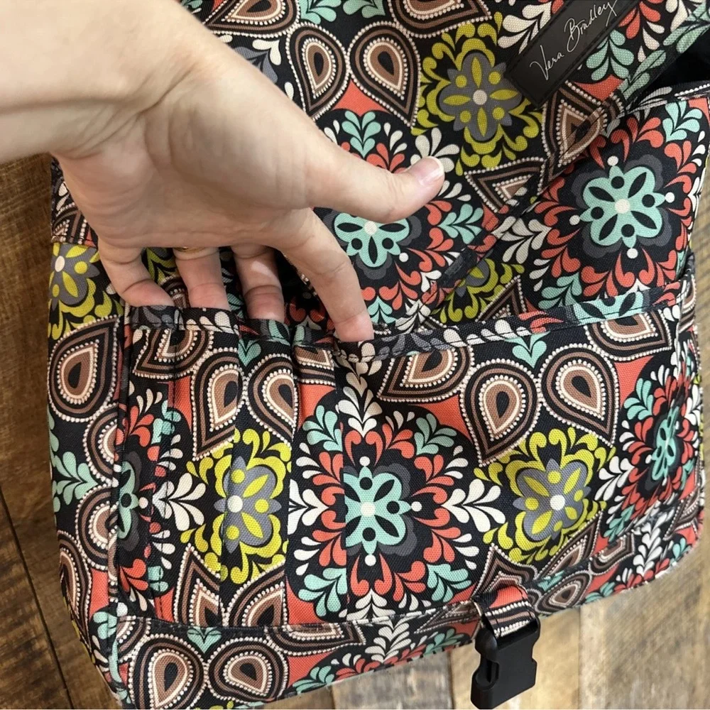 Vera Bradley Sierra Large Backpack Laptop Bag EUC